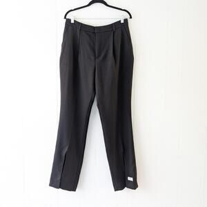 NWT The Giving Movement Black Skinny Split Pleather Textured Pants , size XL